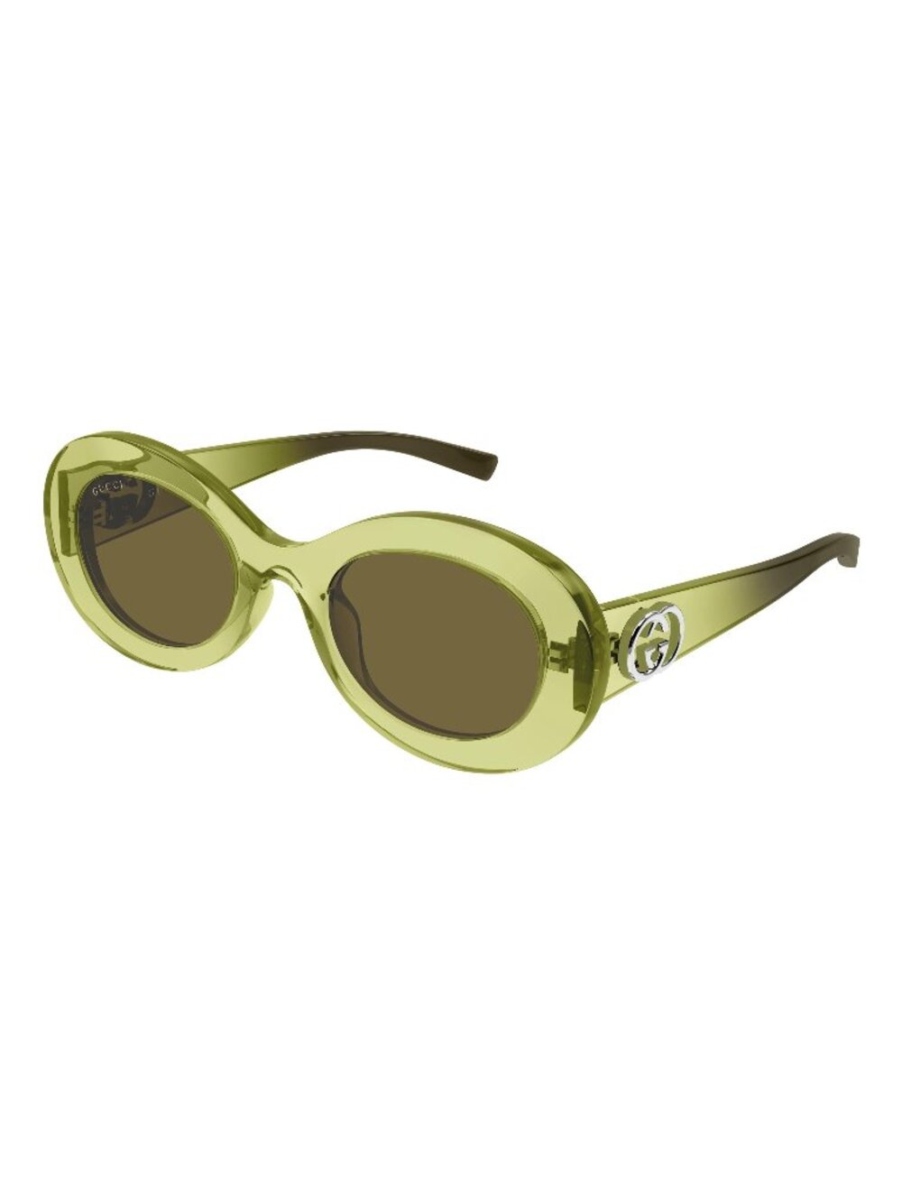 New Gucci Women's Sunglasses Green Brown Lens Injected Frame GG2026S 004 51